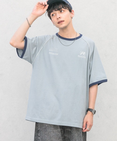 RAGEBLUE（レイジブルー）の「天竺/オーバーサイズゲームTシャツ（Tシャツ/カットソー・メンズ・ブルー/ホワイト/ブラック・MEDIUM/LARGE）」の5枚目の写真