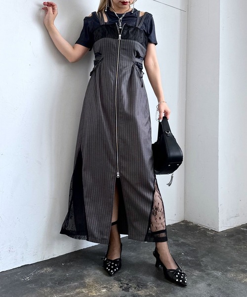 HARE（ハレ）の「【EDGY MODE】カットデザインリブT（Tシャツ/カットソー・レディース・ブラック/ホワイト・FREE）」の18枚目の写真