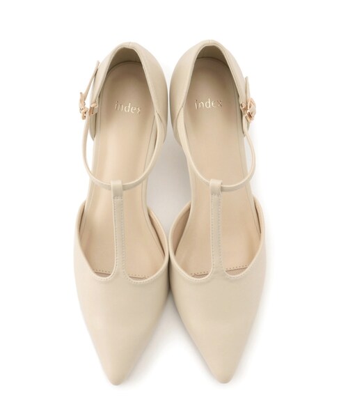 index（インデックス）の「Tストラップパンプス（パンプス・レディース・ブラック/グリーン系/ライトベージュ・02/03）」の4枚目の写真