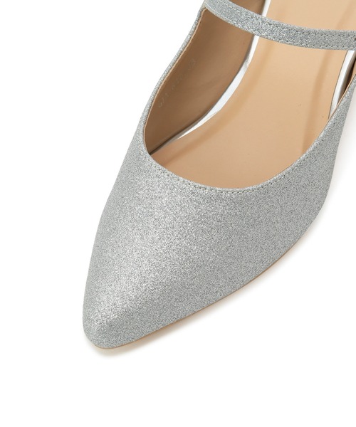 ROPE' PICNIC（ロペピクニック）の「グリッター&グロススムースミュール（パンプス・レディース・シルバー/ブラック・23.5cm/24.5cm）」の8枚目の写真