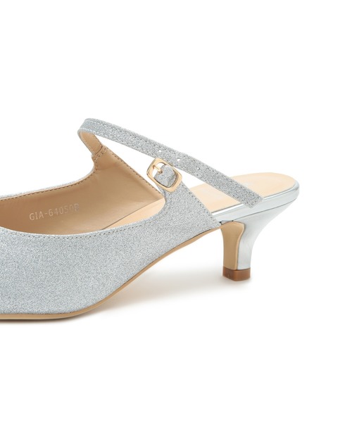 ROPE' PICNIC（ロペピクニック）の「グリッター&グロススムースミュール（パンプス・レディース・シルバー/ブラック・23.5cm/24.5cm）」の11枚目の写真