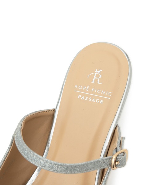 ROPE' PICNIC（ロペピクニック）の「グリッター&グロススムースミュール（パンプス・レディース・シルバー/ブラック・23.5cm/24.5cm）」の12枚目の写真