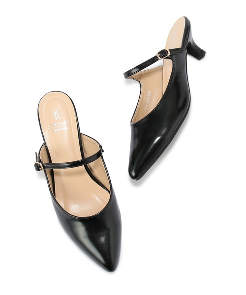 ROPE' PICNIC（ロペピクニック）の「グリッター&グロススムースミュール（パンプス・レディース・シルバー/ブラック・23.5cm/24.5cm）」の4枚目の写真