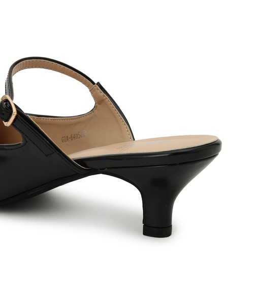 ROPE' PICNIC（ロペピクニック）の「グリッター&グロススムースミュール（パンプス・レディース・シルバー/ブラック・23.5cm/24.5cm）」の5枚目の写真