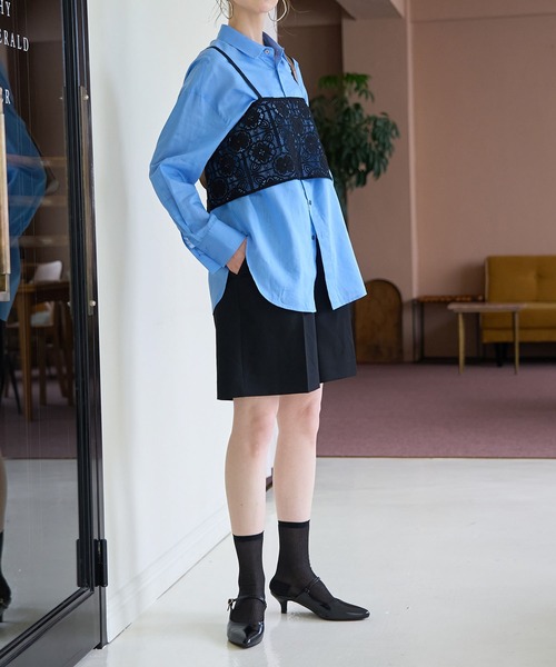 ROPE' PICNIC（ロペピクニック）の「グリッター&グロススムースミュール（パンプス・レディース・シルバー/ブラック・23.5cm/24.5cm）」の17枚目の写真