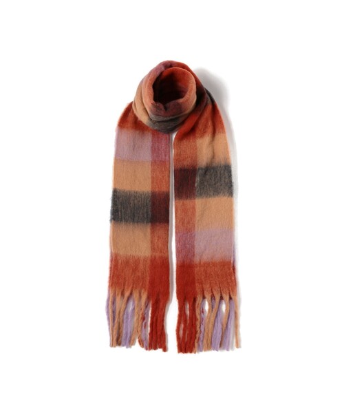 B:MING by BEAMS（ビーミングバイビームス）の「MIX チェック マフラー（マフラー・レディース・ブルー/パープル/イエロー・ONE SIZE）」の11枚目の写真