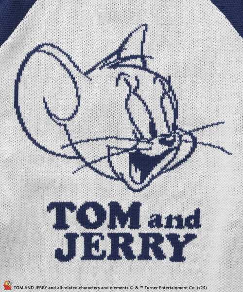 【セール】【SEQUENZ（シークエンズ）】TJ CAN'T CHOOSE RAGLAN KNIT / ニット クルーネック ラグラン 配色 ジャガード トム & ジェリー（ニット/セーター）｜TOM&JERRY（トムアンドジェリー）