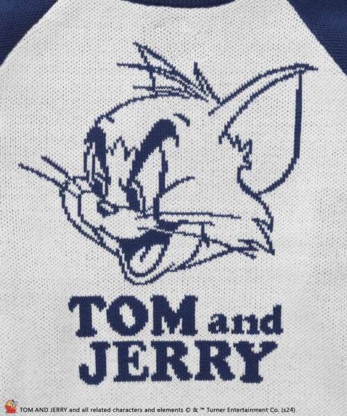 【セール】【SEQUENZ（シークエンズ）】TJ CAN'T CHOOSE RAGLAN KNIT / ニット クルーネック ラグラン 配色 ジャガード トム & ジェリー（ニット/セーター）｜TOM&JERRY（トムアンドジェリー）