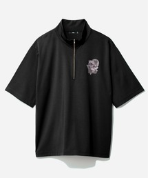 HARE | バックプリントハーフZIPカットソー(HARE)(Tシャツ/カットソー)