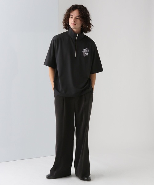 HARE（ハレ）の「バックプリントハーフZIPカットソー(HARE)（Tシャツ/カットソー・メンズ・グレー/ブラック/ホワイト・SMALL/MEDIUM）」の7枚目の写真