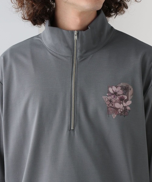 HARE（ハレ）の「バックプリントハーフZIPカットソー(HARE)（Tシャツ/カットソー・メンズ・グレー/ブラック/ホワイト・SMALL/MEDIUM）」の22枚目の写真