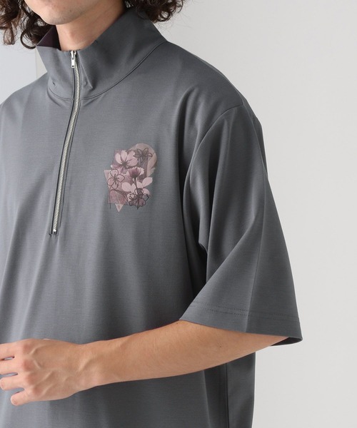 HARE（ハレ）の「バックプリントハーフZIPカットソー(HARE)（Tシャツ/カットソー・メンズ・グレー/ブラック/ホワイト・SMALL/MEDIUM）」の21枚目の写真