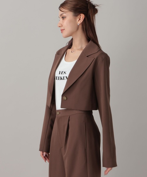 FOREVER 21(フォーエバー トゥエンティーワン)の「【2024FW】クロップドテーラードジャケット(テーラードジャケット・レディース・グレー/ダークブラウン/ブラック・FREE)」の22枚目の写真