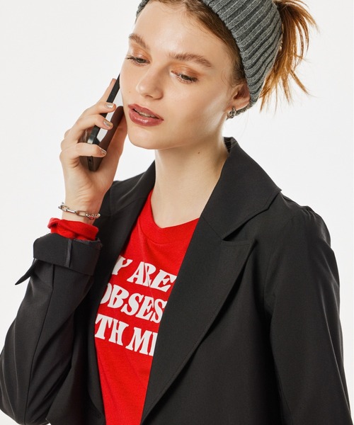 FOREVER 21(フォーエバー トゥエンティーワン)の「【2024FW】クロップドテーラードジャケット(テーラードジャケット・レディース・グレー/ダークブラウン/ブラック・FREE)」の21枚目の写真