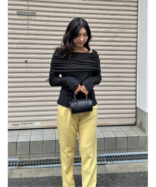 titivate(ティティベイト)の「オフショルダーニット(ニット/セーター・レディース・ブラウン/ライトグリーン/ピンク/チャコール・S/M)」の18枚目の写真
