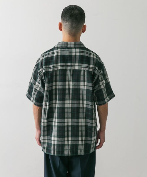 URBAN RESEARCH DOORS（アーバンリサーチドアーズ）の「カラミ織チェックシャツ（シャツ/ブラウス・メンズ・グリーン系その他/ブラック系その他・MEDIUM/LARGE）」の16枚目の写真