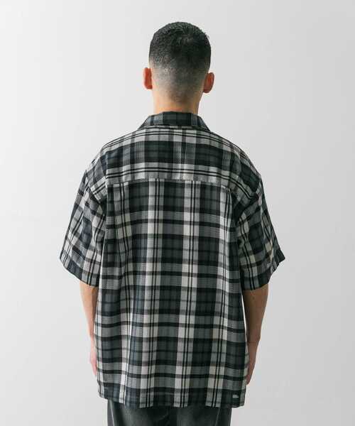 URBAN RESEARCH DOORS（アーバンリサーチドアーズ）の「カラミ織チェックシャツ（シャツ/ブラウス・メンズ・グリーン系その他/ブラック系その他・MEDIUM/LARGE）」の19枚目の写真
