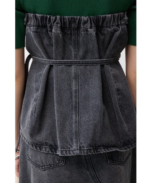AZUL by moussy(アズールバイマウジー)の「デニムベアビスチェ(キャミソール・レディース・ライトブラック/ブルー・FREE)」の17枚目の写真