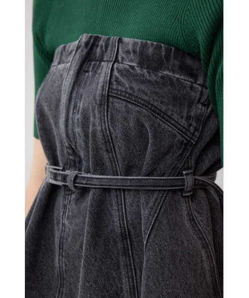 AZUL by moussy(アズールバイマウジー)の「デニムベアビスチェ(キャミソール・レディース・ライトブラック/ブルー・FREE)」の16枚目の写真