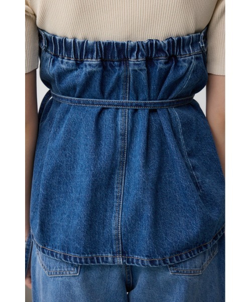 AZUL by moussy(アズールバイマウジー)の「デニムベアビスチェ(キャミソール・レディース・ライトブラック/ブルー・FREE)」の6枚目の写真