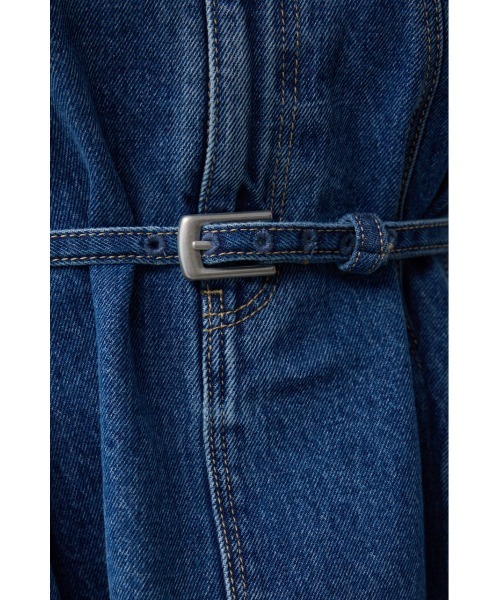 AZUL by moussy(アズールバイマウジー)の「デニムベアビスチェ(キャミソール・レディース・ライトブラック/ブルー・FREE)」の4枚目の写真