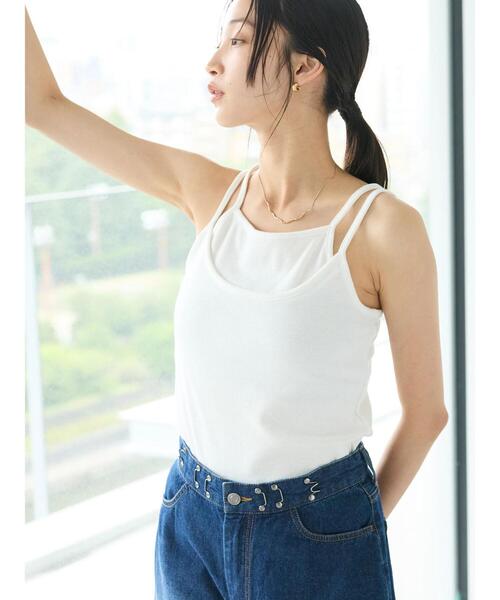 ✨アルカリオレボレブラ通年使える 薄手の、ニットキャミソールチュニック✨ セール】重ね着風キャミソール（インナーウェア/肌着）｜CRAFT