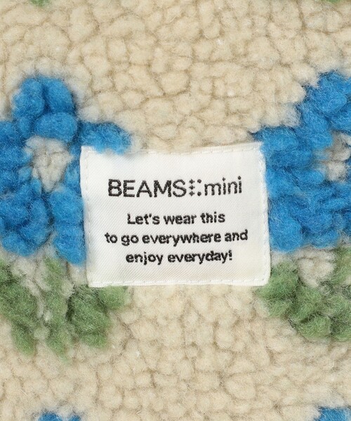 BEAMS mini（ビームスミニ）の「ジャカード ボア ブルゾン 2024FW（90～150cm）（ブルゾン・キッズ・レッド系その他3/ホワイト系その他5/ネイビー・100/90/120/110/150/140/130）」の4枚目の写真