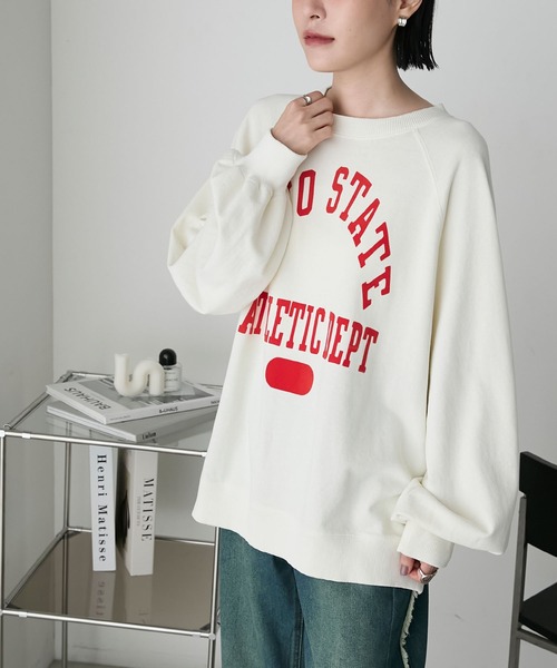 forksy.】アソートフロッキープリントピグメント加工スウェット forksy