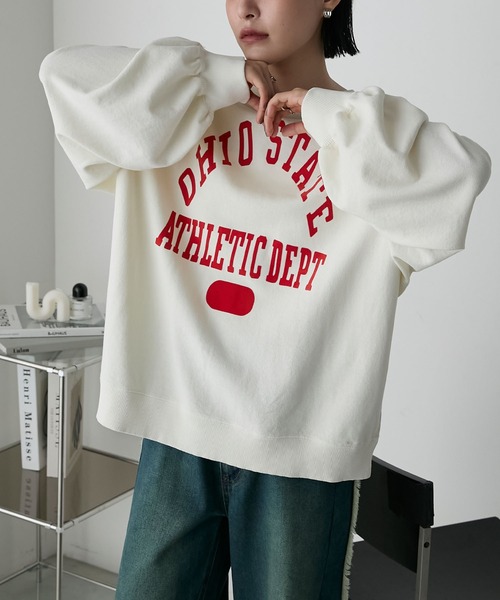 forksy.】アソートフロッキープリントピグメント加工スウェット forksy