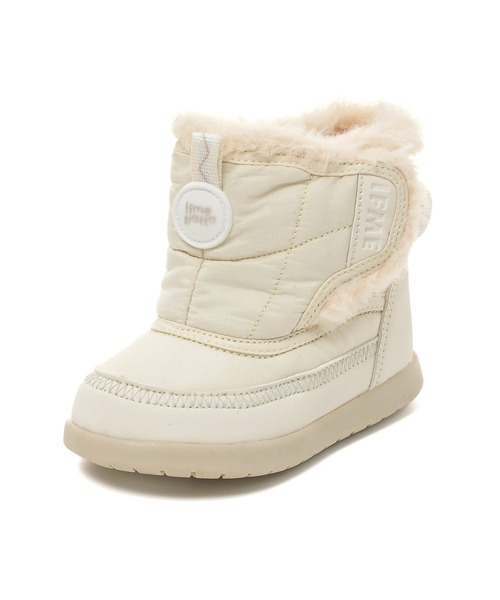 IFME（イフミー）の「BABY｜IFME patto 脱ぎ履き簡単ブーツ[撥水・防滑]（ブーツ・キッズ・ベージュ/ピンク/ホワイト・15.0cm/14.5cm/14.0cm/13.5cm/13.0cm/12.5cm/12.0cm）」の5枚目の写真
