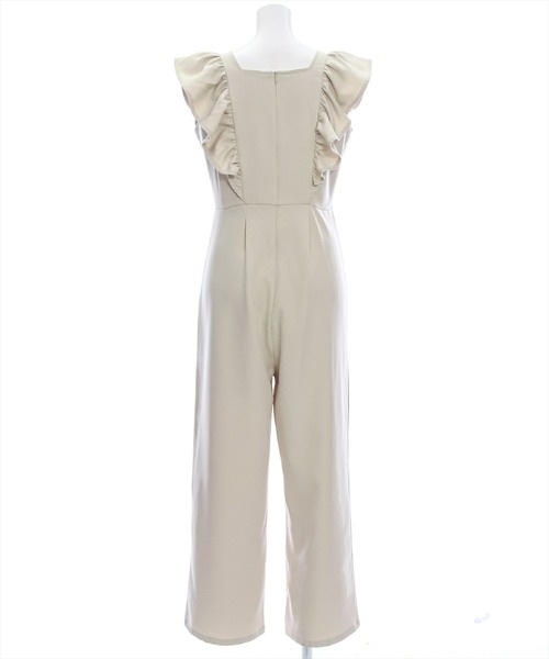 clear（クリア）の「フリルロンパース［大人 カジュアル 着回し力抜群］≪再入荷≫（サロペット/オーバーオール・レディース・ブラック/ライトベージュ・F）」の18枚目の写真