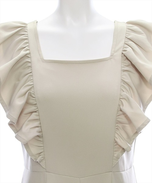 clear（クリア）の「フリルロンパース［大人 カジュアル 着回し力抜群］≪再入荷≫（サロペット/オーバーオール・レディース・ブラック/ライトベージュ・F）」の19枚目の写真