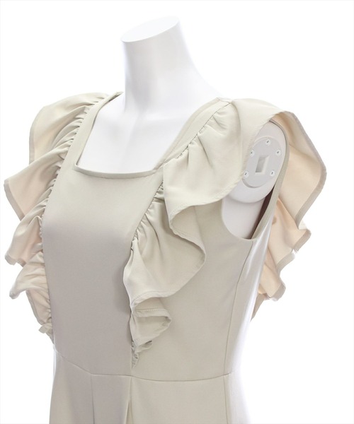 clear（クリア）の「フリルロンパース［大人 カジュアル 着回し力抜群］≪再入荷≫（サロペット/オーバーオール・レディース・ブラック/ライトベージュ・F）」の21枚目の写真