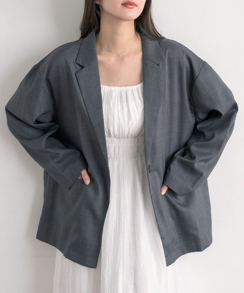 RETRO GIRL（レトロガール）の「【ゆるてろ】テーラーJK（その他アウター・レディース・ブラウン/チャコールグレー/ブラック・FREE）」の8枚目の写真