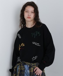 AVIREX | 《直営店限定》HAND LIKE EMBROIDERY SWEAT/ハンドライク刺繍スウェット(スウェット)