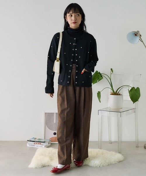 即日発送 新品 Loungedress コンパクトハート刺繍カーディガン グレー 即日発送 新品 Loungedress コンパクトハート刺繍カーディガン