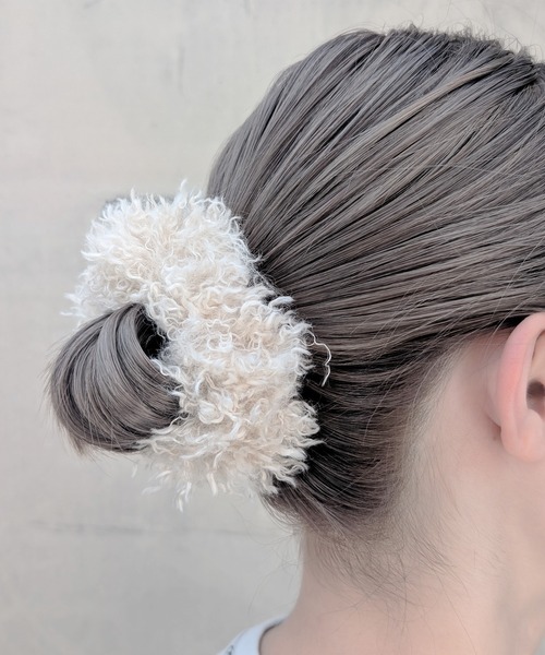 RUBY AND YOU（ルビーアンドユー）の「［select］ファーライクシュシュ（シュシュ・レディース・ピンク/ブラウン/パープル/ミント/ブラック/アイボリー・FREE）」の18枚目の写真