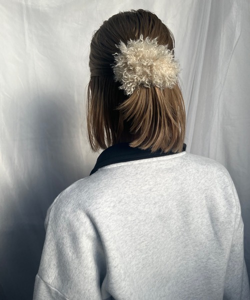 RUBY AND YOU（ルビーアンドユー）の「［select］ファーライクシュシュ（シュシュ・レディース・ピンク/ブラウン/パープル/ミント/ブラック/アイボリー・FREE）」の17枚目の写真