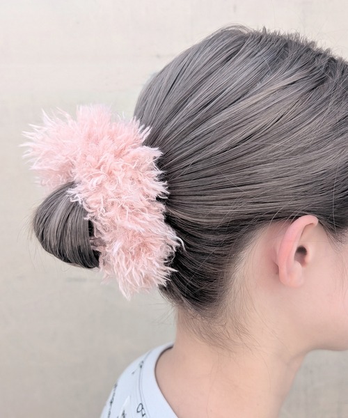 RUBY AND YOU（ルビーアンドユー）の「［select］ファーライクシュシュ（シュシュ・レディース・ピンク/ブラウン/パープル/ミント/ブラック/アイボリー・FREE）」の10枚目の写真