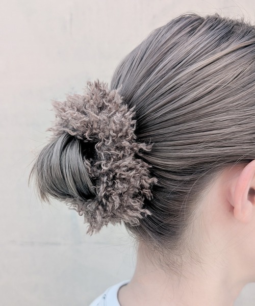 RUBY AND YOU（ルビーアンドユー）の「［select］ファーライクシュシュ（シュシュ・レディース・ピンク/ブラウン/パープル/ミント/ブラック/アイボリー・FREE）」の7枚目の写真