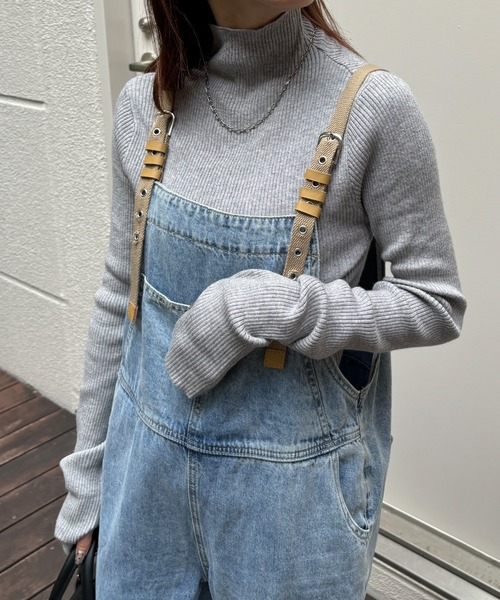 ISOOK（アイスー）の「【ISOOK / アイスー】リブタートルニット  / タートルネック サムホール ハイネック セーター 長袖 春ニット グリーン ZOZOTOWN限定（ニット/セーター・レディース・ブラック/グレー/グリーン/オレンジ・FREE）」の14枚目の写真