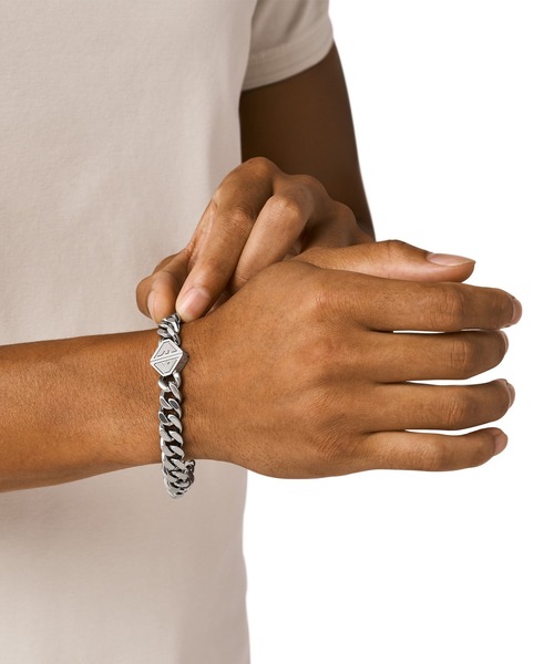 EMPORIO ARMANI（エンポリオアルマーニ）の「エンポリオ・アルマーニ アクセサリー メンズ ブレスレット シルバー EGS3132040（ブレスレット・メンズ・Silver・FREE）」の6枚目の写真