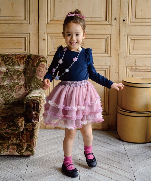 panpantutu（パンパンチュチュ）の「チュチュラフェット【M/90-110cm】【L/110-130cm】（スカート・キッズ・ピンク/エメラルド/ターコイズブルー/ラベンダー・MEDIUM/LARGE）」の7枚目の写真