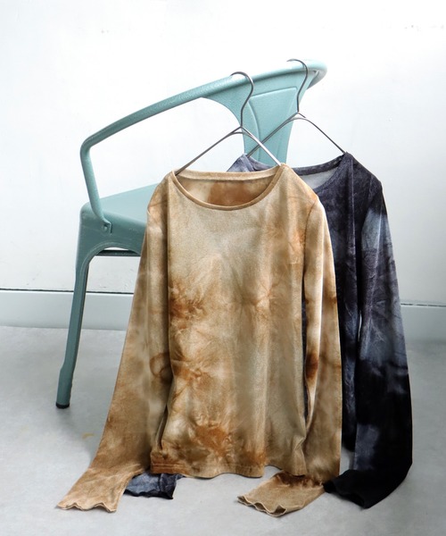 antiqua(アンティカ)の「ベロアシアートップス(Tシャツ/カットソー・レディース・ブラック/ベージュ・ONESIZE)」の19枚目の写真