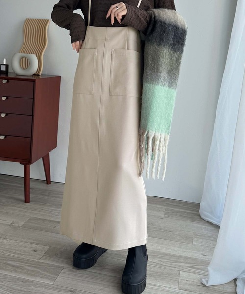 スカート cafe様 セール】女性らしい上品シルエット。前後2wayサスペンダー付き