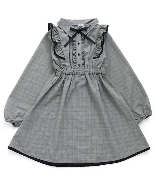 algy（アルジー）の「ハイショクラインガーリーワンピ（ワンピース・キッズ・ピンク/チェック/ベージュ・SMALL/MEDIUM/X-SMALL/XX-SMALL）」の14枚目の写真