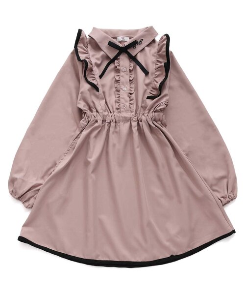 algy（アルジー）の「ハイショクラインガーリーワンピ（ワンピース・キッズ・ピンク/チェック/ベージュ・SMALL/MEDIUM/X-SMALL/XX-SMALL）」の15枚目の写真