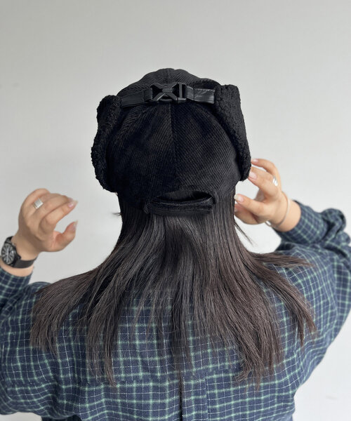 CPCM（シーピーシーエム）の「コーデュロイフライトキャップ（キャップ・レディース・ベージュ/ブラック/ブラウン・FREE）」の6枚目の写真