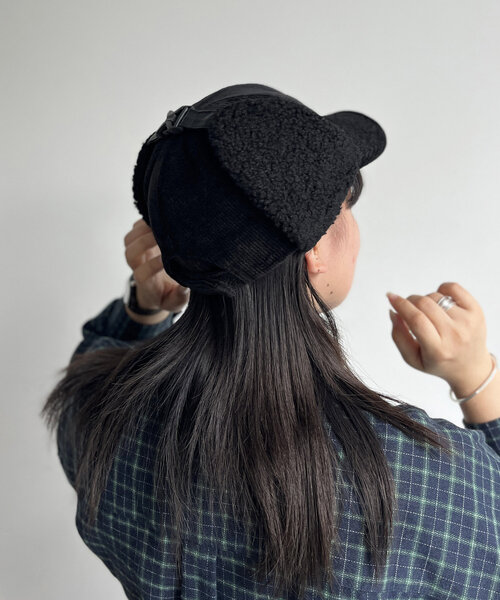 CPCM（シーピーシーエム）の「コーデュロイフライトキャップ（キャップ・レディース・ベージュ/ブラック/ブラウン・FREE）」の7枚目の写真