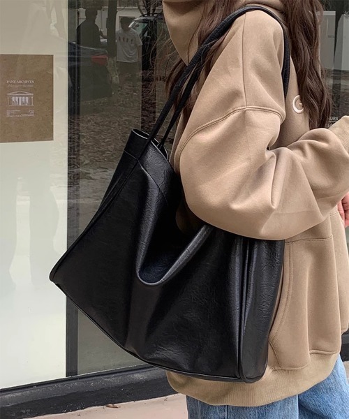 Miniministore(ミニミニストア)の「PUトートバッグ レディース A4(トートバッグ・レディース・ブラウン/シルバー/ブラック・FREE)」の12枚目の写真